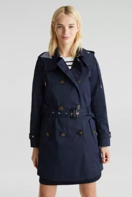 Esprit Trench coat with an adjustable hood at our Online Shop