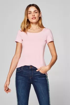 Esprit Basic shirt met organic cotton, 100 katoen kopen in de online