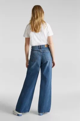 Esprit Jeans with an extra wide leg, 100 cotton at our Online Shop