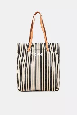 Esprit Tote Bag aus Canvas mit Lederriemen im Online Shop kaufen