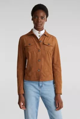 Esprit Jacke in softer VelourslederOptik im Online Shop kaufen
