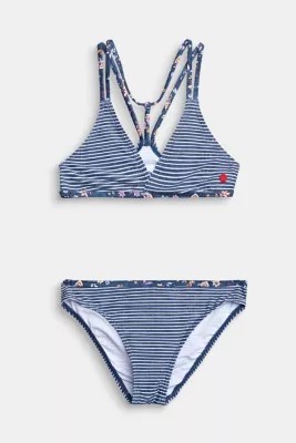 Esprit Gestreiftes BustierBikiniSet mit BlumenAkzenten im Online