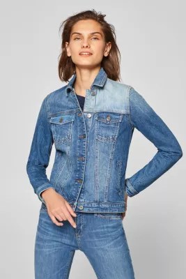 edc Zweifarbige StretchJeansJacke im Online Shop kaufen