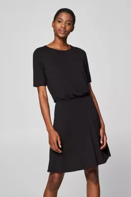 Esprit Jersey jurk met stretch en zwierige rok kopen in de online shop