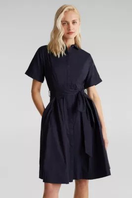 Esprit Shirt dress with a silky sheen at our Online Shop
