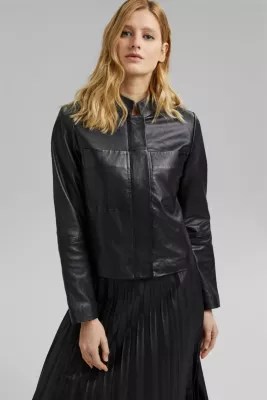 Shop leather jackets & biker jackets for women online ESPRIT