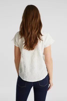 ESPRIT Semitransparente SeersuckerBluse in unserem Online Shop