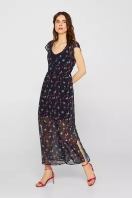 Esprit Printed chiffon dress with slip at our Online Shop