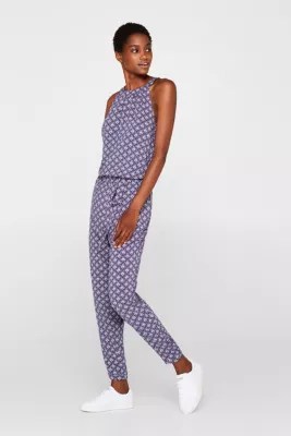 Esprit Jumpsuit mit Print und amerikanischer Schulter im Online