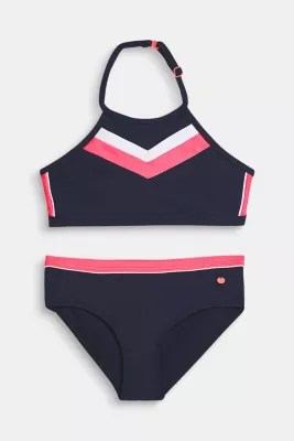 Esprit High neckbikini med sportstriber i Esprits