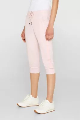 Esprit Capri trousers with racing stripes, 100 cotton at our Online Shop