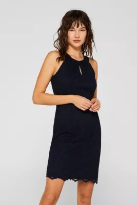 Esprit SpitzenKleid mit amerikanischem Ausschnitt im Online Shop kaufen