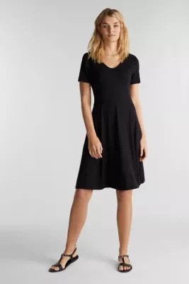 Esprit Jersey dress with waist ties at our Online Shop