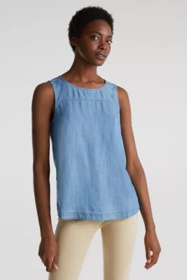 Esprit Made of TENCEL™ Denim blouse top at our Online Shop
