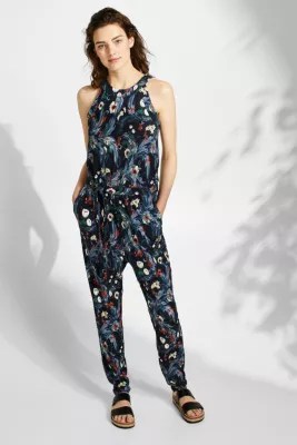 Esprit JerseyStretchJumpsuit mit BlumenPrint im Online Shop kaufen