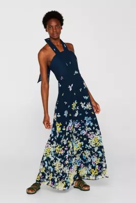 Esprit MaxiKleid aus Chiffon mit Neckholder im Online Shop kaufen