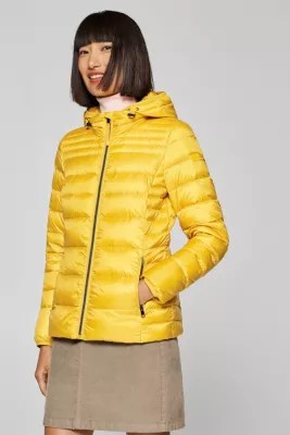 Esprit Ultra lightweight down jacket with a hood at our Online Shop