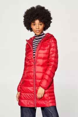 Esprit Featherlight down coat with a hood at our Online Shop
