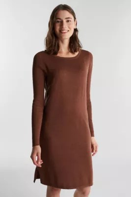 Esprit Gebreide basic jurk, biologisch katoen kopen in de online shop
