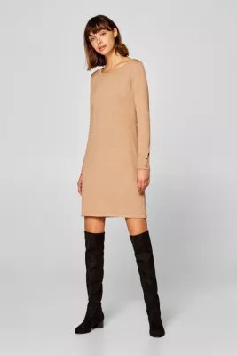 edc Fine knit dress with organic cotton at our Online Shop