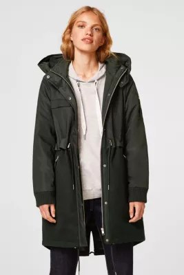 Esprit Wattierter Parka aus Nylon und Fleece im Online Shop kaufen