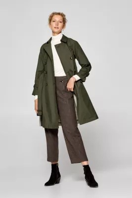 Esprit Trench coat with a checked back at our Online Shop