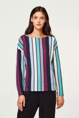 Esprit Sweatshirt with multicoloured stripes at our Online Shop