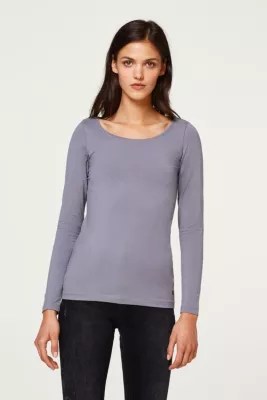 Esprit Stretch long sleeve top with organic cotton at our Online Shop