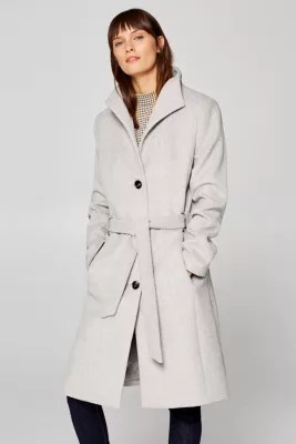 Esprit WollMix Mantel mit Spatenkragen im Online Shop kaufen