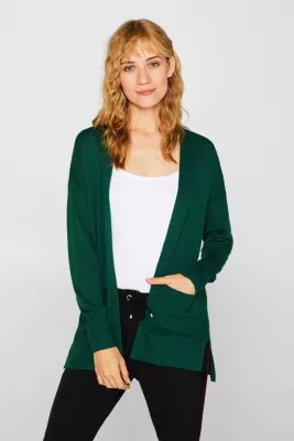 Esprit Open vest met organic cotton kopen in de online shop