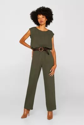 Esprit Jumpsuit met gevlochten riem kopen in de online shop