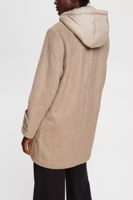 Shop the Latest in Women's Fashion Wool blend coat with detachable hood