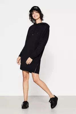 edc Cottonblend zipup hoodie dress at our Online Shop