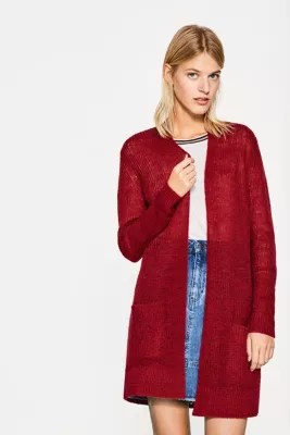 Esprit Long open cardigan with mohair at our Online Shop