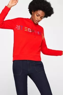 Esprit Hooded sweatshirt with a logo print at our Online Shop