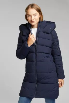 Esprit Recycelt Steppmantel mit Kapuze im Online Shop kaufen