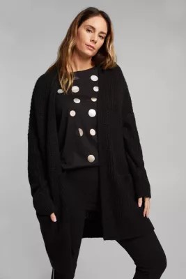 Esprit CURVY met alpaca lang wollen vest kopen in de online shop