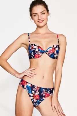 Esprit Pushup bikini top with a bright floral print at our Online Shop