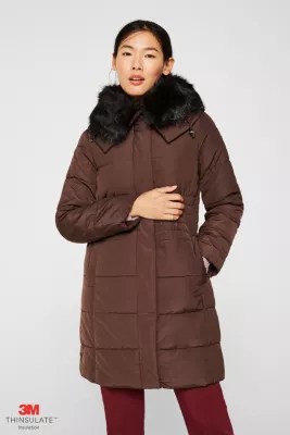 Esprit Quilted coat with 3M®Thinsulate filling at our Online Shop
