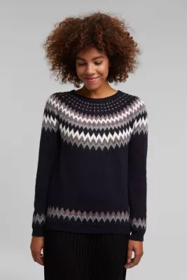 Esprit Fair Isle jumper with glitter at our Online Shop