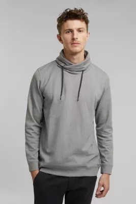 Esprit Recycled Polo neck long sleeve top, organic cotton at our