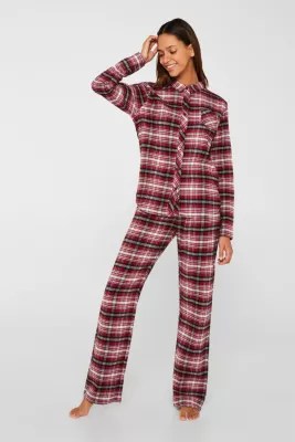 Esprit FlanellPyjama mit Karo, 100 Baumwolle im Online Shop kaufen