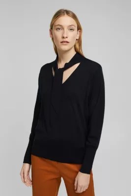 Esprit Merinopullover med flagermusærmer i Esprits