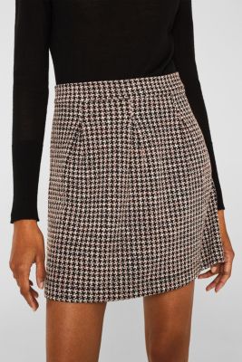 ESPRIT Houndstooth skirt in a tulip shape at our Online Shop