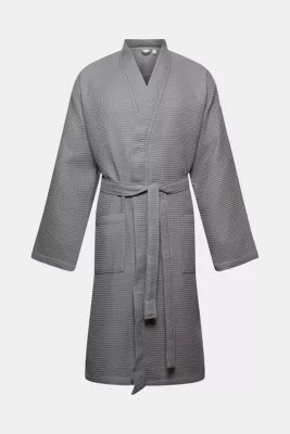 ESPRIT Men's bathrobe made of waffle piqué, cotton at our Online Shop