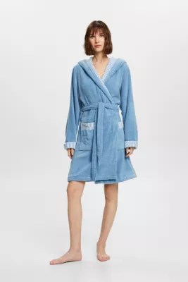 Esprit Striped bathrobe, 100 cotton at our Online Shop