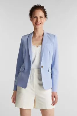 Esprit Fitted textured blazer, recycled at our Online Shop
