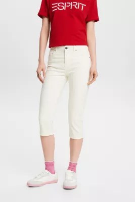 ESPRIT Organic cotton capri trousers at our Online Shop