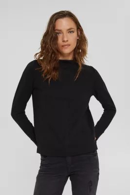 ESPRIT Sweatshirt mit Stehkragen, BioBaumwollMix in unserem Online Shop