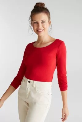 Esprit Langærmet basisoverdel med stretch i Esprits